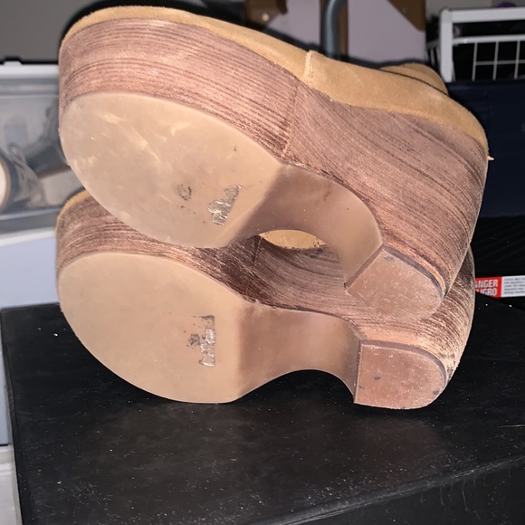 Tan Suede Wedged Heel Boot - Picture 5 of 5